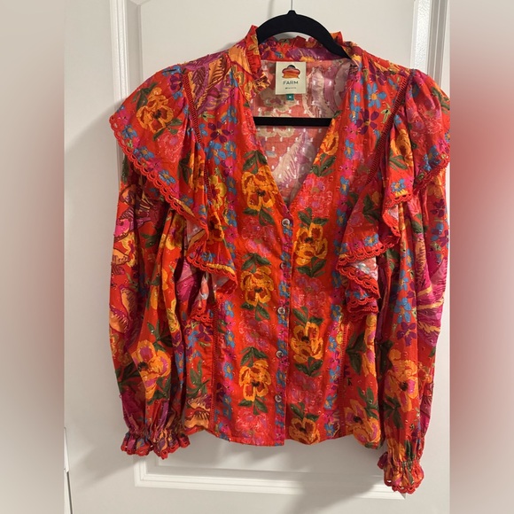 Farm rio spring banana print blouse - Picture 2 of 3